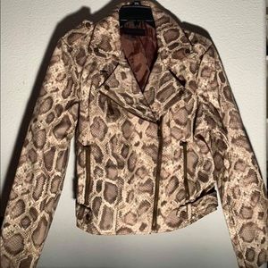 Steve Madden Faux Snakeskin Vintage Jacket XL